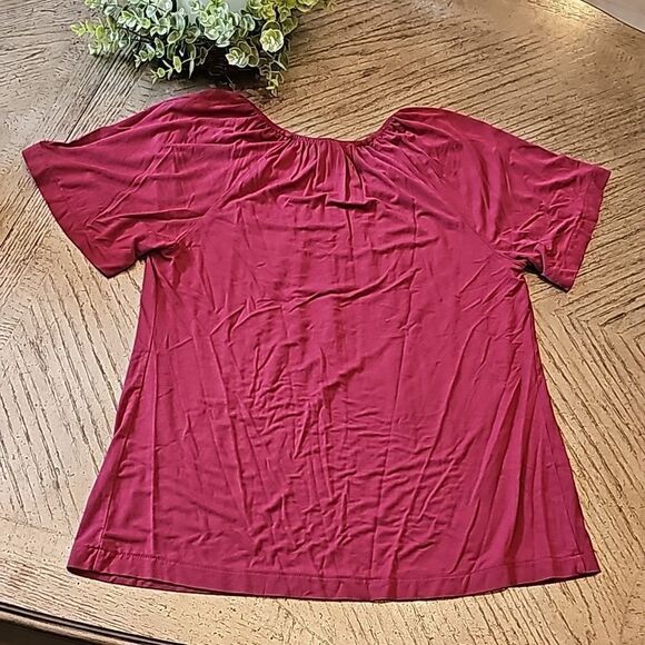 Wine red top size S Catherine Malandrino - Picture 4 of 5